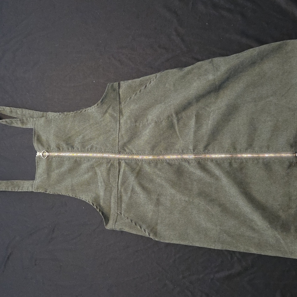 Green Corduroy Pinafore Dress